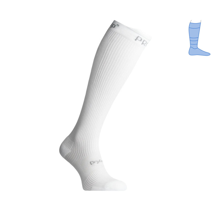 Компрессионные гольфы защитные летние Protector LongDry+ PRO белые L 44-47  