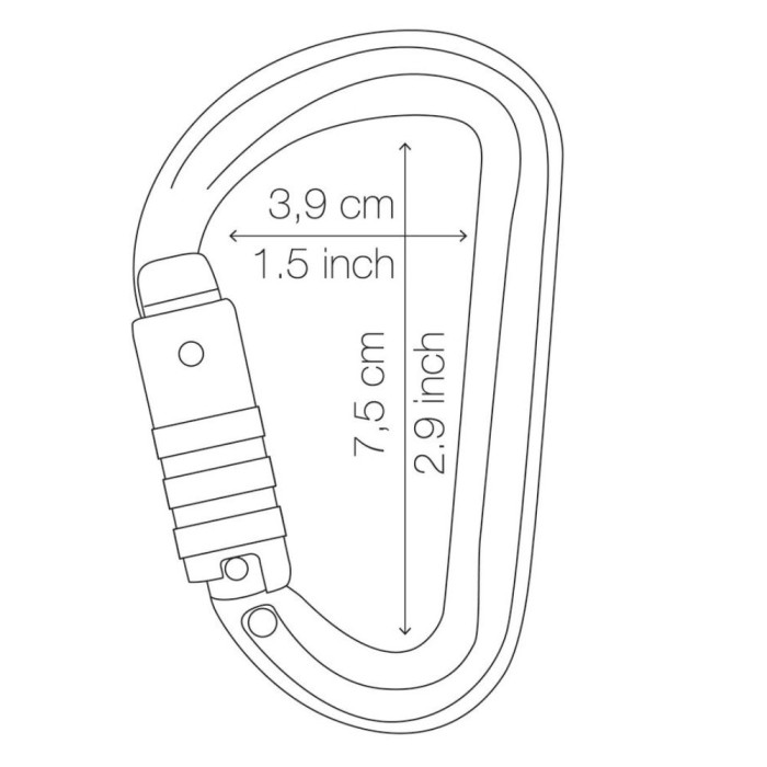 Карабин PETZL SM'D screw lock black (M39ASLN)  