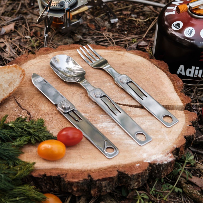 Набор столовых приборов Roxon C1S 3 in1 (ложка, вилка, нож), нержавеющая сталь  