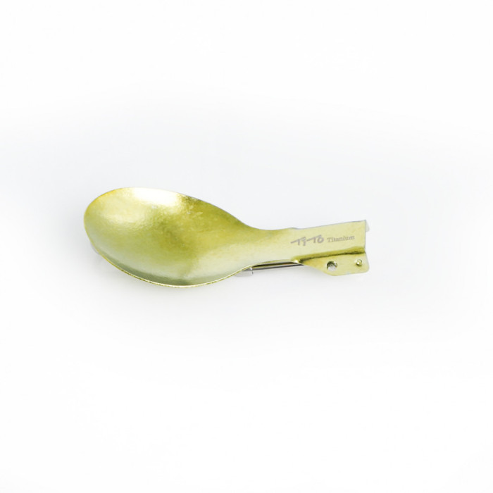 Ложка складная титановая TiTo Titanium - золото  