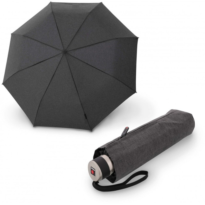 Зонт Knirps C.041 Melange Black Мех / Складной / 8 спиц / D100x26см  