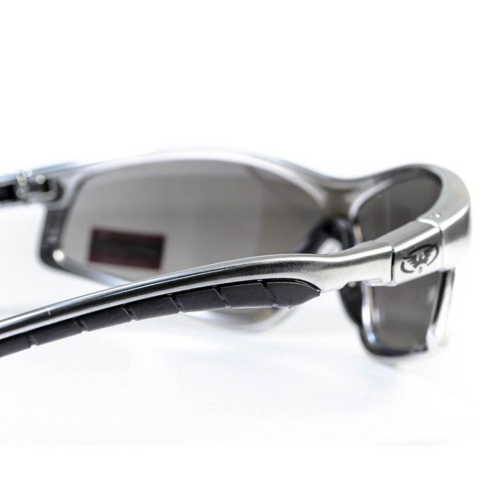 Очки Global Vision Home Run full silver (silver mirror) зеркальные черные в серебристой оправе  