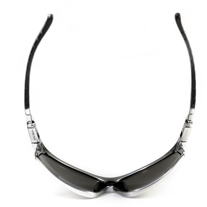 Очки Global Vision Home Run full silver (silver mirror) зеркальные черные в серебристой оправе  