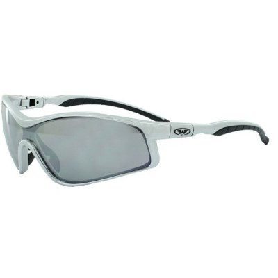 Очки Global Vision Home Run full silver (silver mirror) зеркальные черные в серебристой оправе