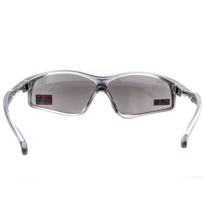 Очки Global Vision Home Run full silver (silver mirror) зеркальные черные в серебристой оправе  