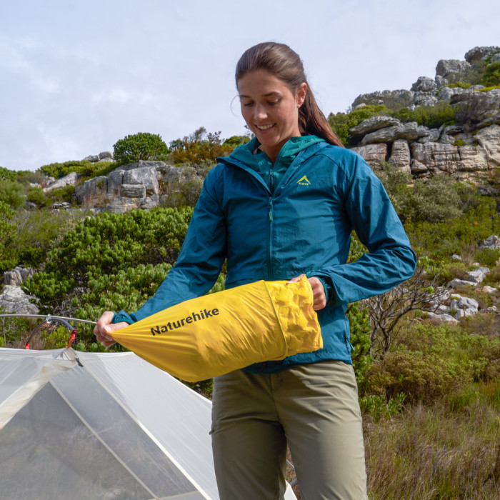 Матрас туристический надувной одноместный Naturehike CNK2550WS033, 183x53x3.5 см, желтый, прямоугольный  