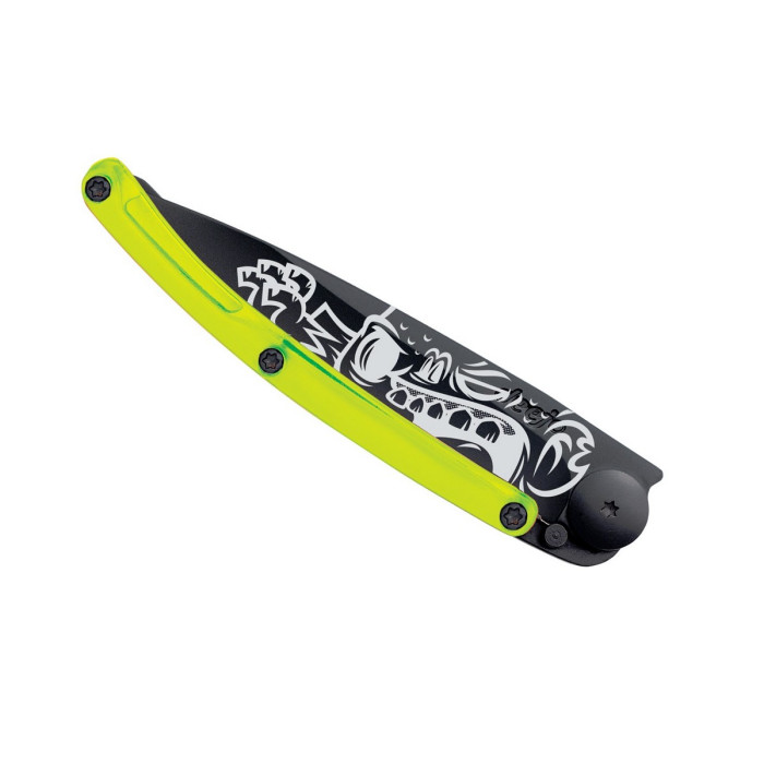 Нож Deejo Tattoo Black 37 g, Yellow, "Zombie"  