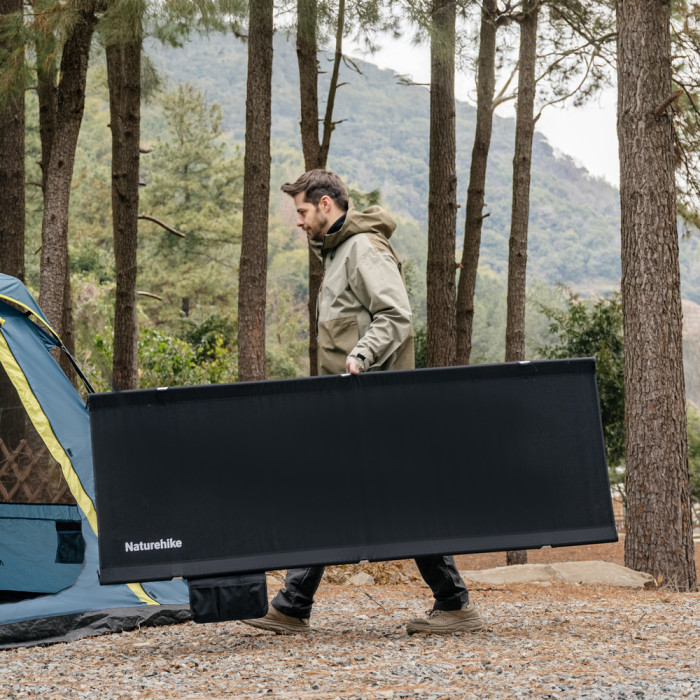 Кровать складная туристическая ультралегкая Naturehike XJC04 NH19JJ006, одноместная, 190 х 70 х 38 см, черный  