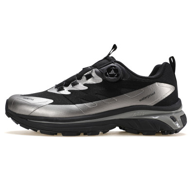 Кроссовки мужские треккинговые Humtto Steel износостойкие серебристо-черные 42
