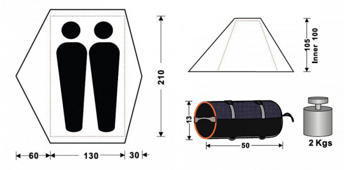 Палатка KingCamp Adventure (KT3047) Green  