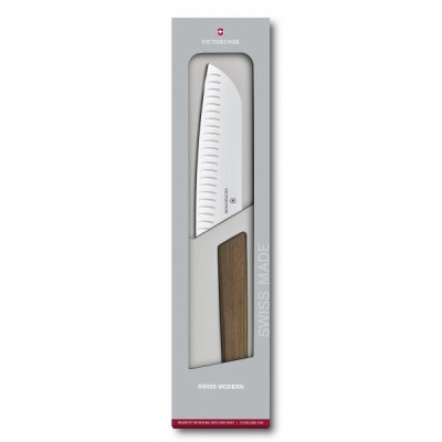 Нож кухонный Victorinox Swiss Modern Santoku 17см (6.9050.17KG)