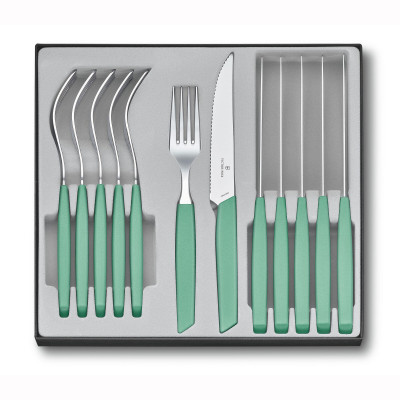 Набор посуды Victorinox Swiss Modern из 12 предметов Swiss Modern, Table Set Steak Knife, 12 Pieces, мятный