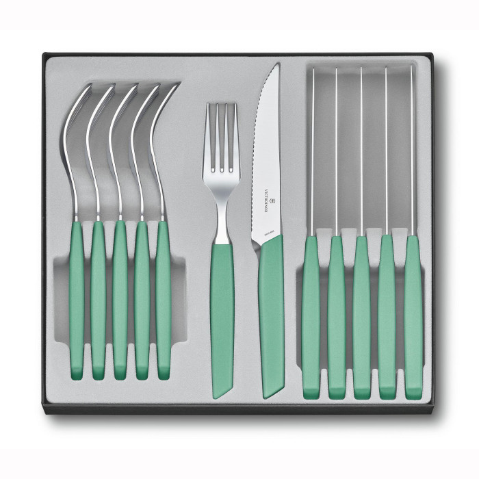 Набор посуды Victorinox Swiss Modern из 12 предметов Swiss Modern, Table Set Steak Knife, 12 Pieces, мятный  