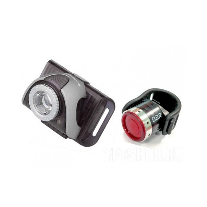Набор велофонарей Led Lenser B5R(серый) + B2R(Красный)  