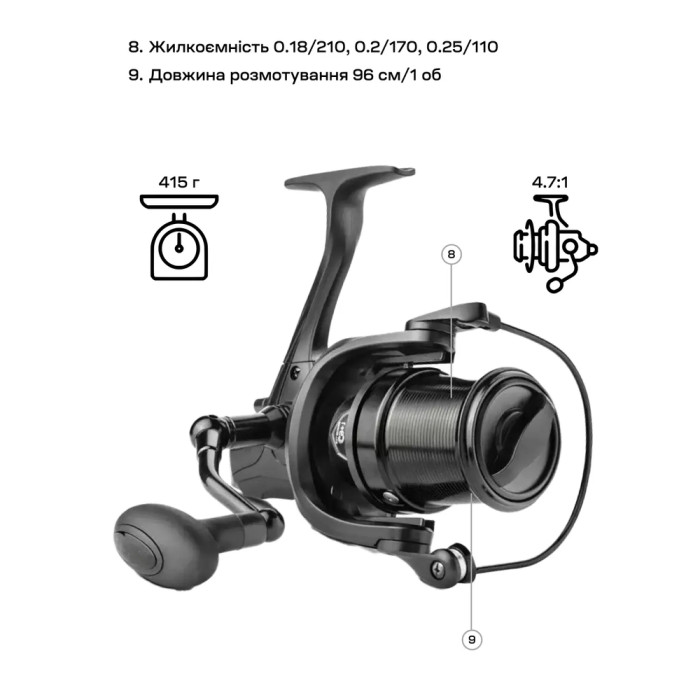 Катушка Brain Distanza 5000S 9+1BB 4.7:1  