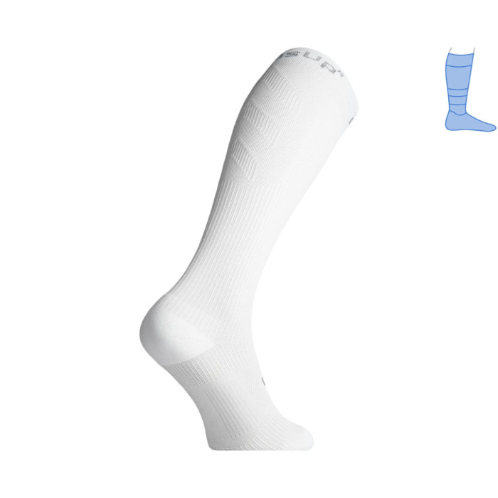 Компрессионные гольфы защитные летние Protector LongDry+ PRO белые M 40-43  