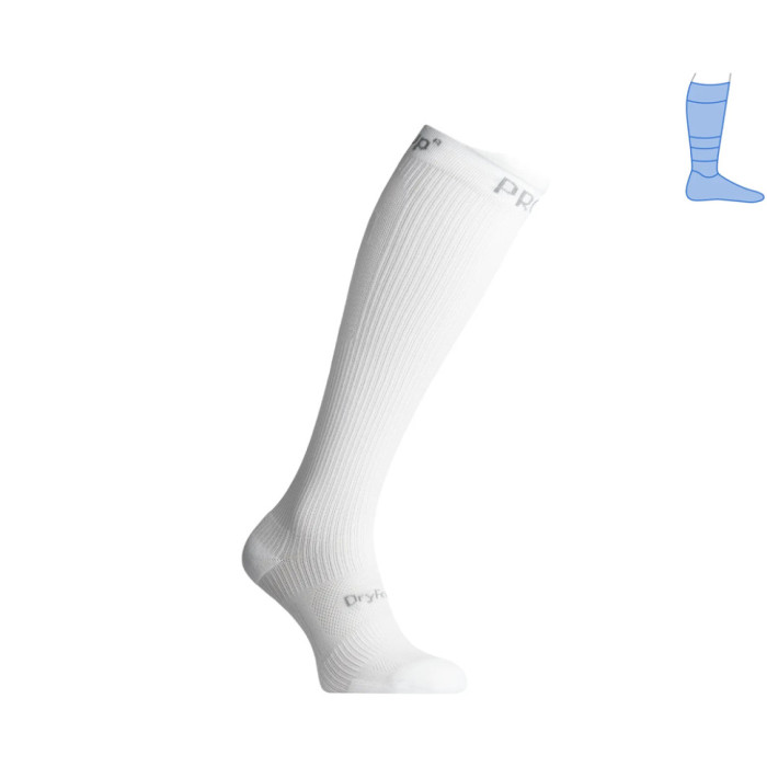 Компрессионные гольфы защитные летние Protector LongDry+ PRO белые M 40-43  