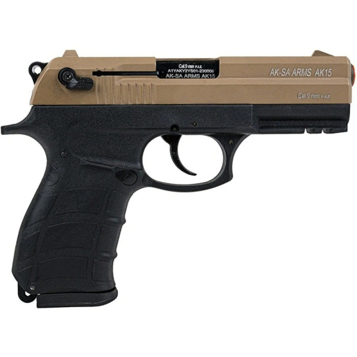 Пистолет сигнальный Aksa Arms AK15 CC-02 cal.9 PAK (Beretta PX4 Storm) Tan/Black  