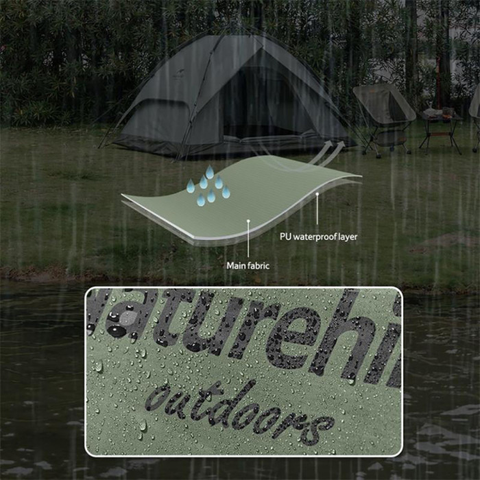 Палатка четырехместная автоматическая Naturehike NH21ZP008, оливковый  