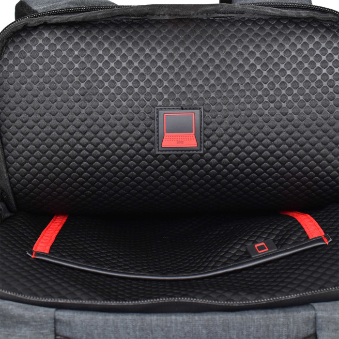 Рюкзак городской Semi Line USB 24 Dark Grey (P8003)  