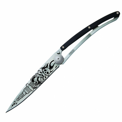 Нож Deejo Tattoo Wood 37 g, Granadilla, &quot;Biker&quot;