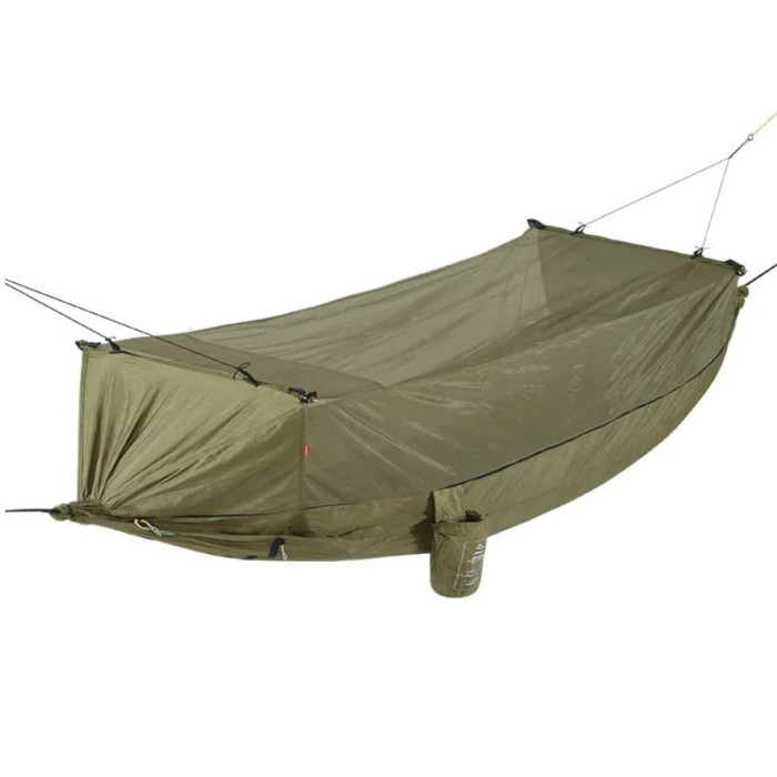 Гамак одноместный с москитной сеткой Naturehike NH22DC004, 210T polyester, темно-зеленый  