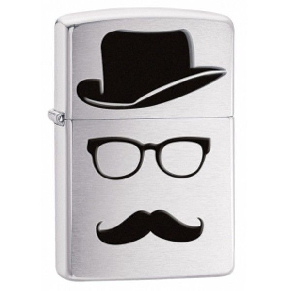 Зажигалка Zippo Top Hat Glasses And Mustache (28648) 