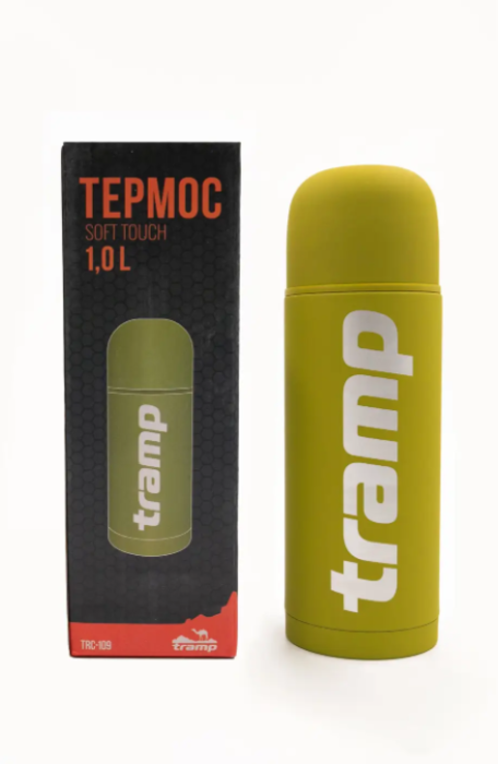 Термос Tramp Soft Touch 1.0 л, желтый  