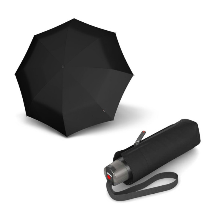 Зонт Knirps T.010 Black Мех/Складной/8спиц /D95x18см 