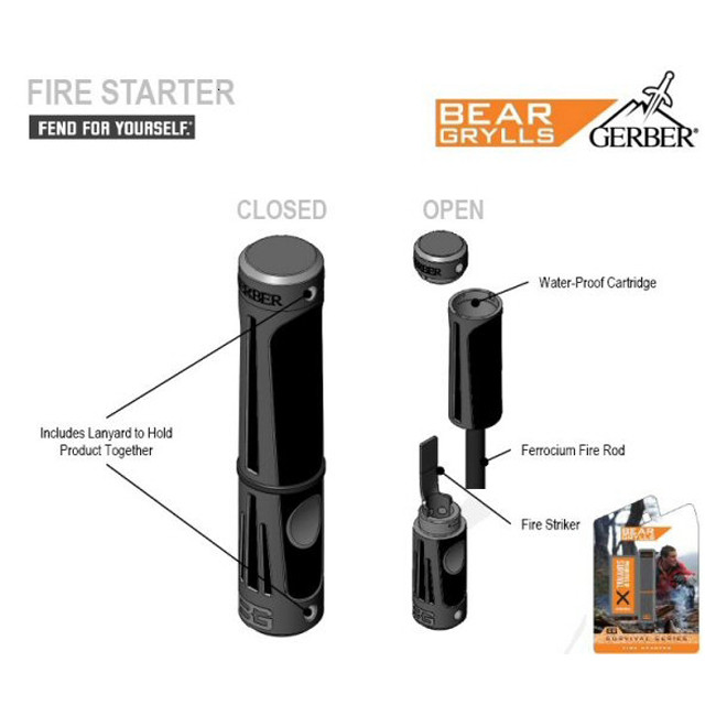 Огниво Gerber Bear Grills Fire Starter 31-000699 Original  