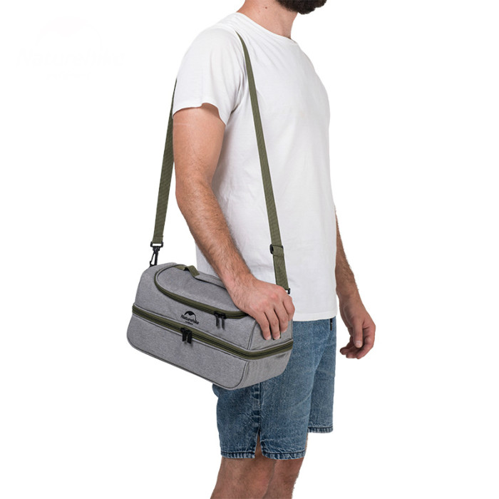Изотермическая сумка Naturehike L 23*17*28 см light grey NH17B001-B  