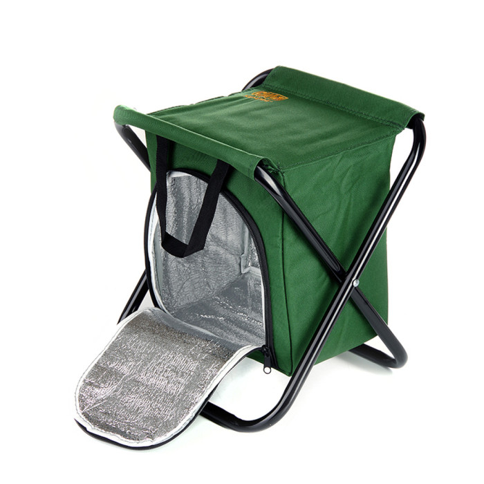 Стул раскладной СИЛА без спинки (стальной каркас) с термосумкой Ø16 мм 27 х 32 х 33 см  