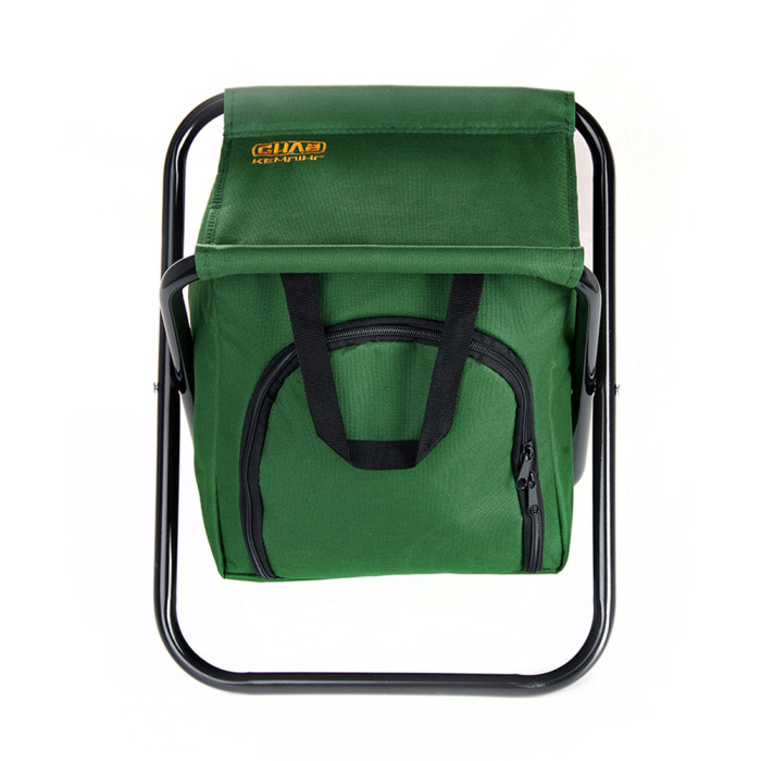 Стул раскладной СИЛА без спинки (стальной каркас) с термосумкой Ø16 мм 27 х 32 х 33 см  