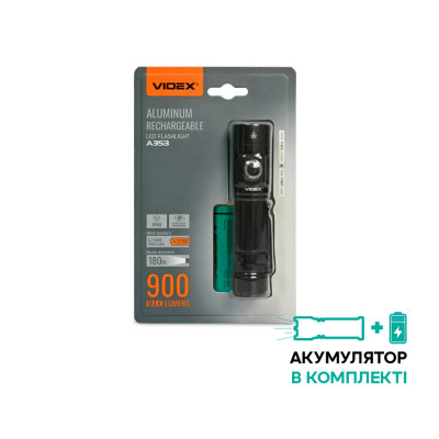 Портативный светодиодный фонарик VIDEX VLF-A353 900Lm 5000K
