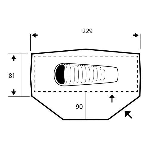 Палатка Trimm One - 1, песочная  