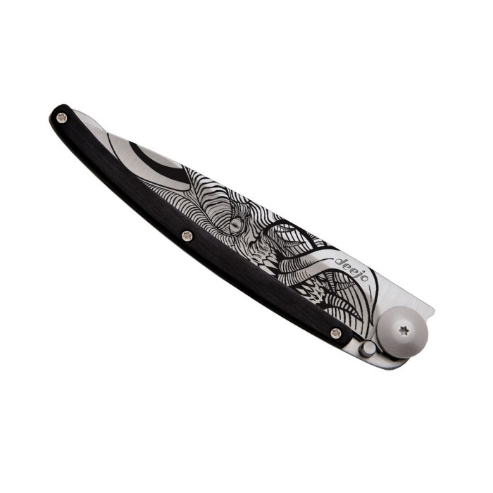 Нож Deejo Tattoo Wood 37 g, Granadilla, "Demon"  