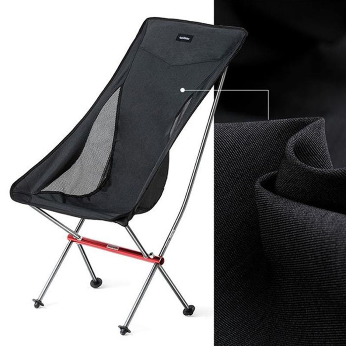 Кресло складное высокое NaturehikeYL06 Alu Folding Moon Chair NH18Y060-Z, черный  