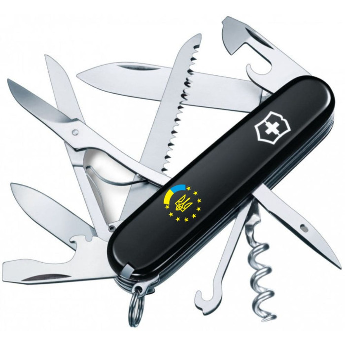 HUNTSMAN UKRAINE  91мм/15функ/черн /штоп/ножн/пила/крюк /Украина ЕС 