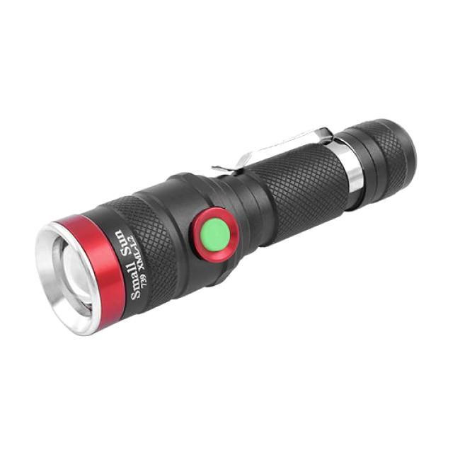 Ручной фонарь Small Sun 739 XML-L2, 1х18650, ЗУ micro USB, зажим, комплект.  