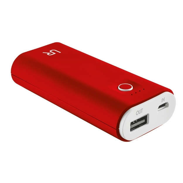 Портативная батарея Trust Urban Revolt Cinco PowerBank 5200 (красная)  