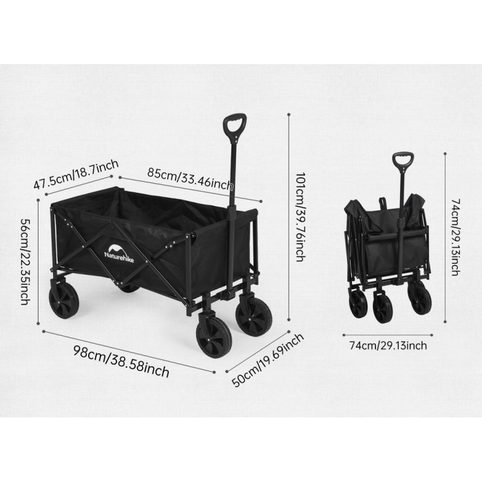 Складная тележка Naturehike CNK2300JU014, черная  