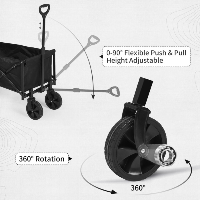 Складная тележка Naturehike CNK2300JU014, черная  