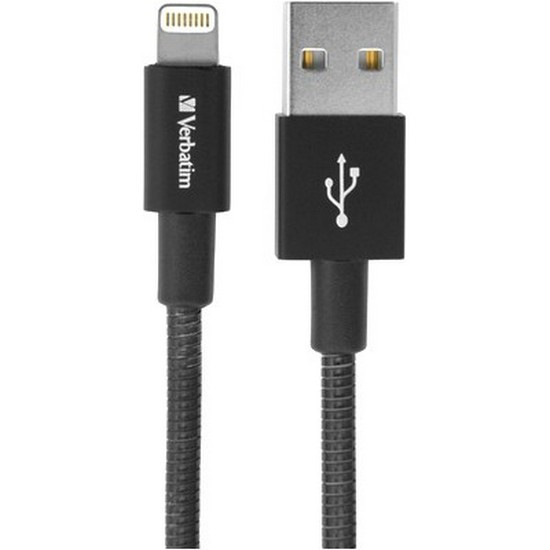 Кабель Verbatim USB - Lightning 1 м + 1 м 2 шт Black