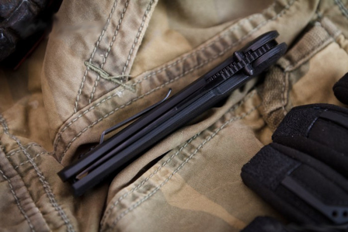 Нож Kizlyar Supreme Biker-Z черный титан, сталь D2  