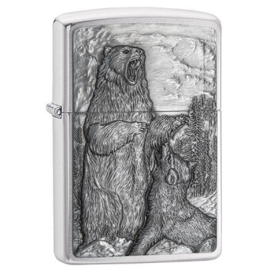 Зажигалка Zippo 200 Bear Vs Wolf 29636