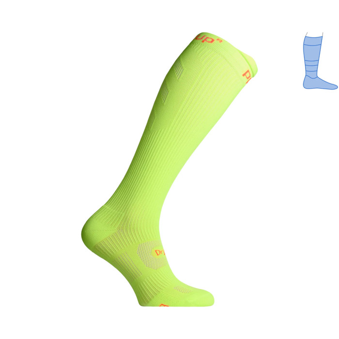 Компрессионные гольфы защитные летние Protector LongDry+ PRO желто-салатовые L 44-47  