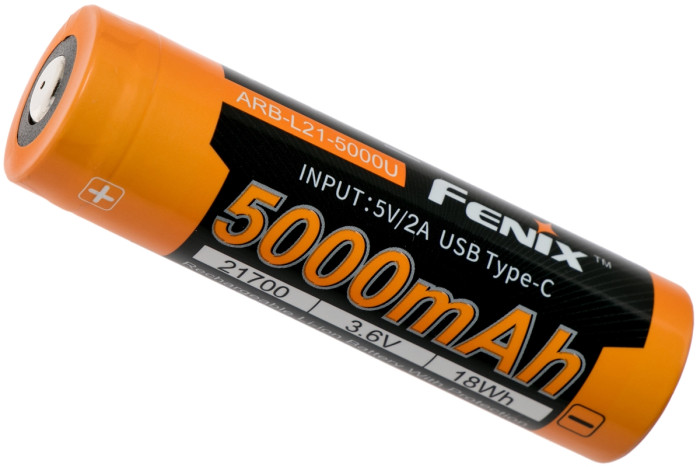 Аккумулятор 21700 Fenix ARB-L21-5000U usb Type-C зарядка  