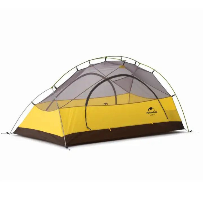 Палатка сверхлегкая двухместная с футпринтом Naturehike Star-River 2 Updated NH17T012-T, 210T, темно-зеленая  