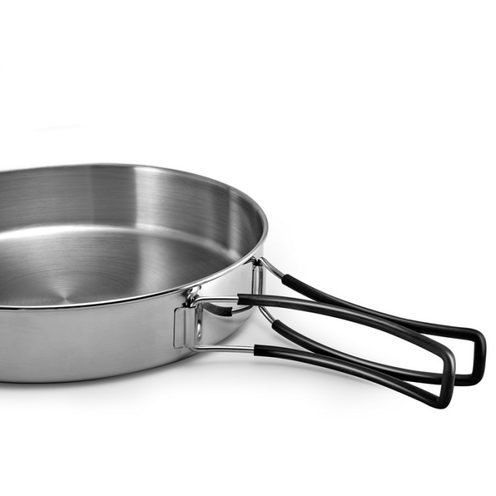 Набор посуды (2 кастрюли, котелок, сковорода) Naturehike NH22CJ005, нержавеющая сталь  