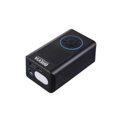 Компрессор портативный Brevia 3в1, 4000mAh, 19 л/мин, 10 Атм, AUTOSTOP, LED-фонарь, PowerBank